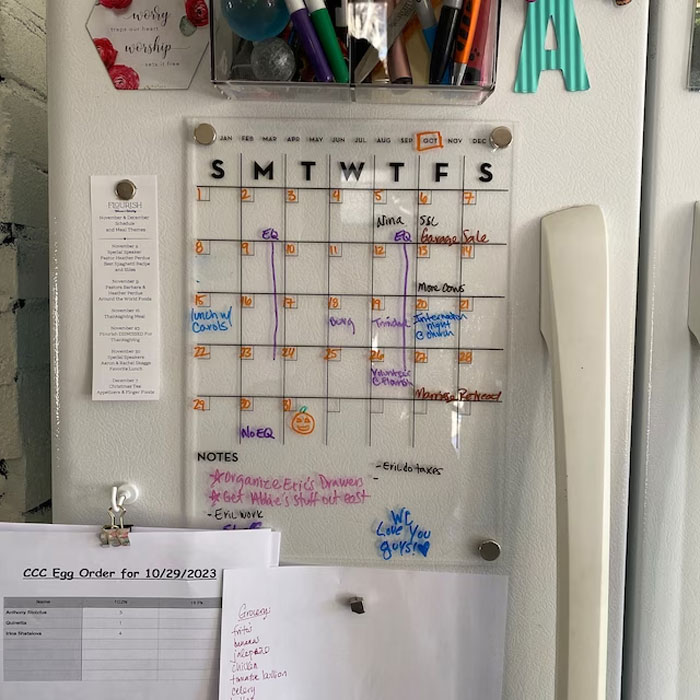 Magnetic Monthly Acrylic Calendar: For those who crave sleek organization, ensuring their plans stick firmly on the fridge and not just in their heads.