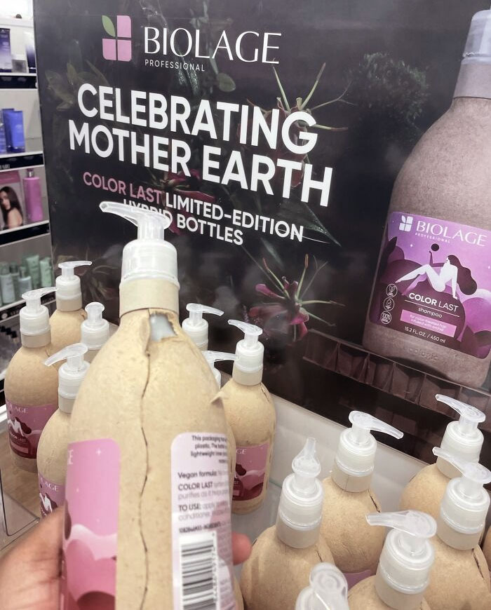 This Plastic Bottle Wrapped In Torn Cardboard To "Celebrate Mother Earth"