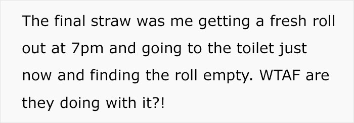 Family Of 4 Goes Through 3 Toilet Paper Rolls Per Day, Mom "Loses The Plot" Family Of 4 Goes Through 3 Toilet Paper Rolls Per Day, Mom "Loses The Plot"