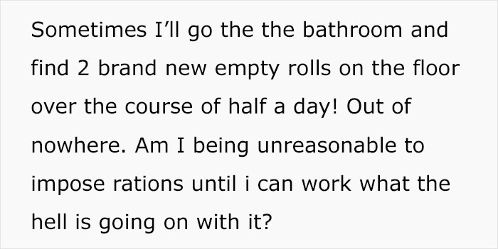 Family Of 4 Goes Through 3 Toilet Paper Rolls Per Day, Mom "Loses The Plot" Family Of 4 Goes Through 3 Toilet Paper Rolls Per Day, Mom "Loses The Plot"