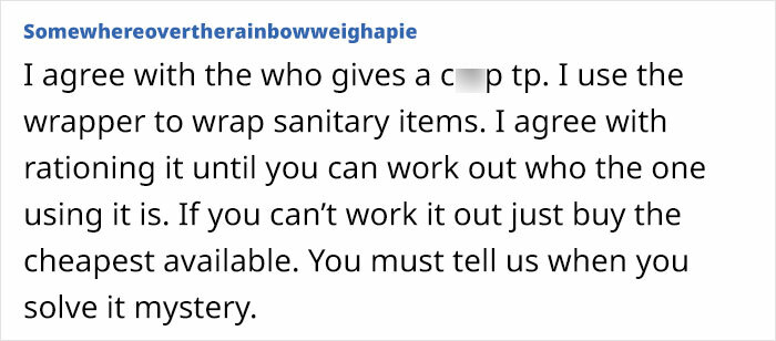 Family Of 4 Goes Through 3 Toilet Paper Rolls Per Day, Mom "Loses The Plot" Family Of 4 Goes Through 3 Toilet Paper Rolls Per Day, Mom "Loses The Plot"