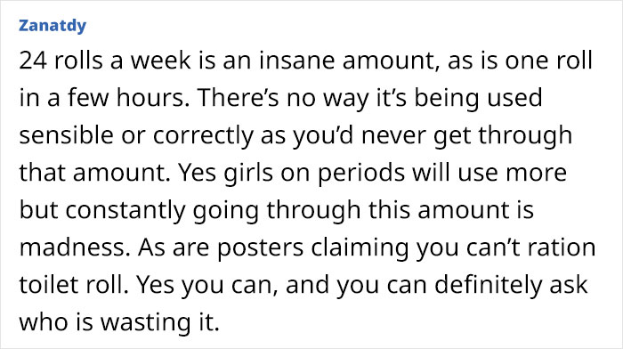 Family Of 4 Goes Through 3 Toilet Paper Rolls Per Day, Mom "Loses The Plot" Family Of 4 Goes Through 3 Toilet Paper Rolls Per Day, Mom "Loses The Plot"