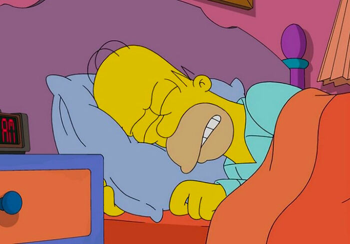 Homer sleeping and dreaming from Simpsons