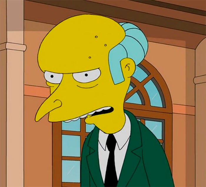 Mr. Burns standing and talking from The Simpsons