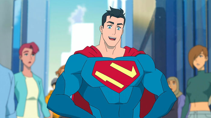 Superman looking and smiling from My Adventures with Superman