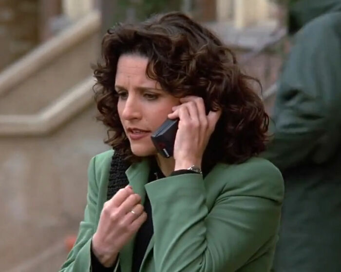 Elaine talking phone from Seinfeld