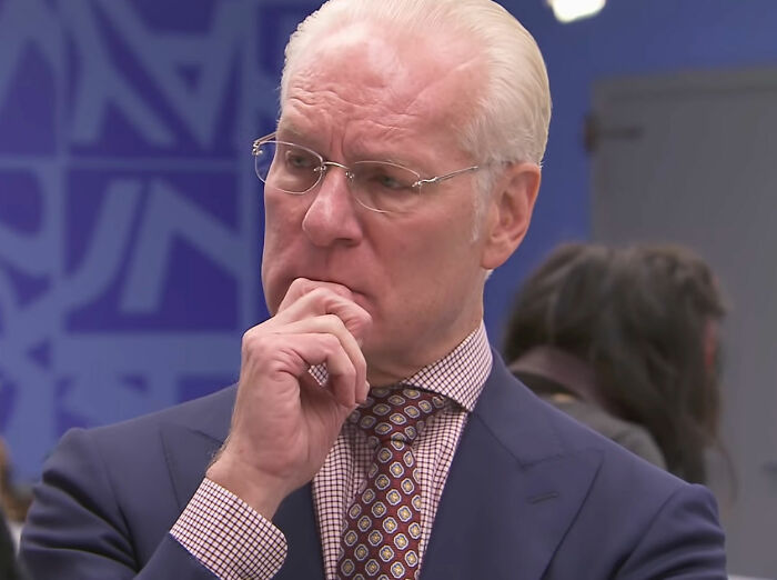 Tim Gunn looking and thinking from Project Runway