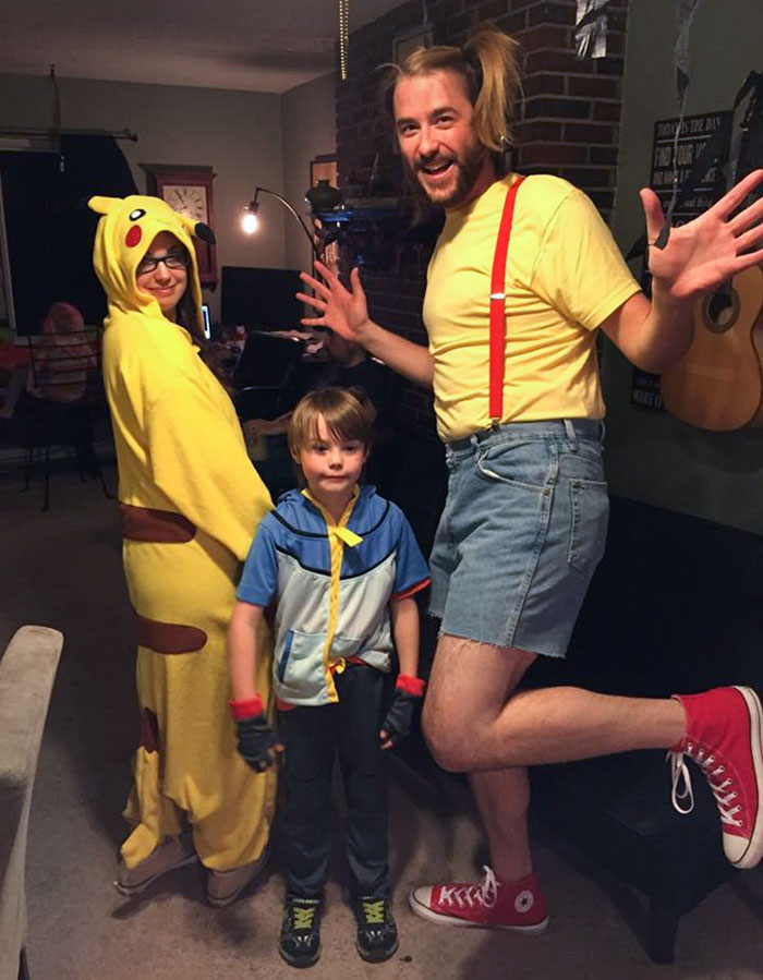 My Son Was Really Excited When My Wife And I Agreed To A Pokemon-Themed Halloween Until He Saw My Costume