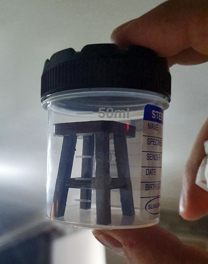 My Dad Recently Got A 3D Printer And Made A Stool Sample For His Doctor