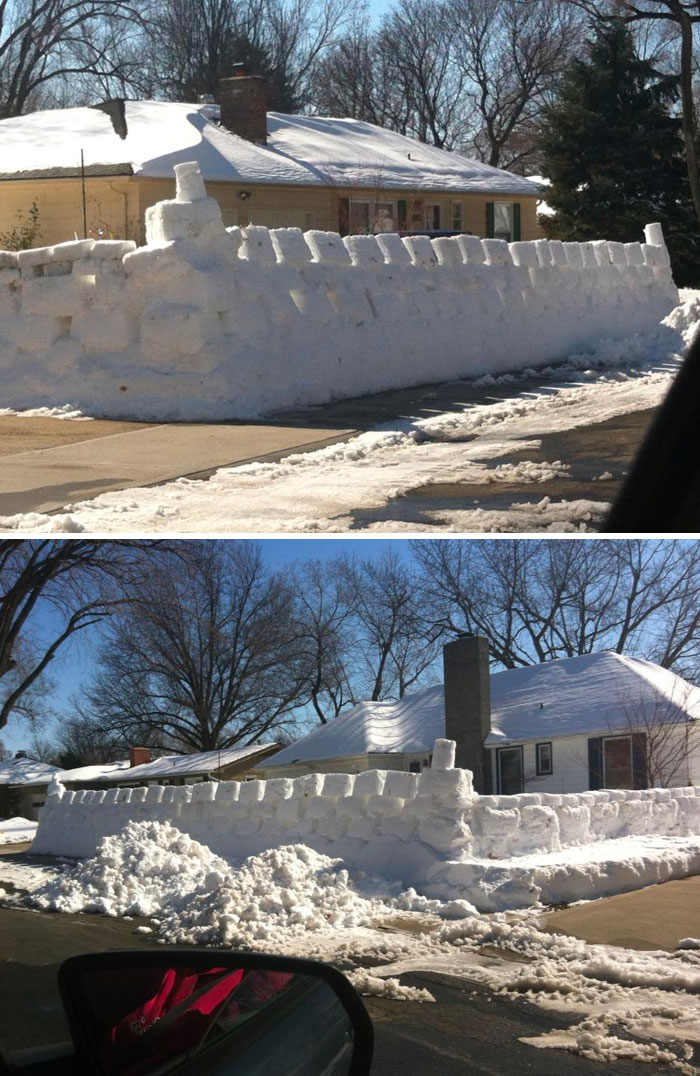 Neighbors Decided To Put A Fort Up Around Their House