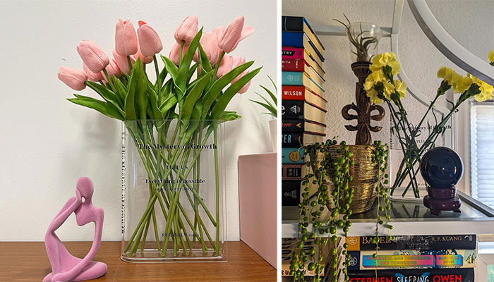 Add A Dash Of Culture To A Bookworm's World With The Decorative Acrylic Vase - Because Even Book Lovers Enjoy A Plottwist!