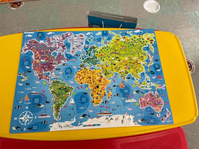 100 Piece Puzzles For Kids: An interactive set that enables learning of world geography and the solar system while having fun!
