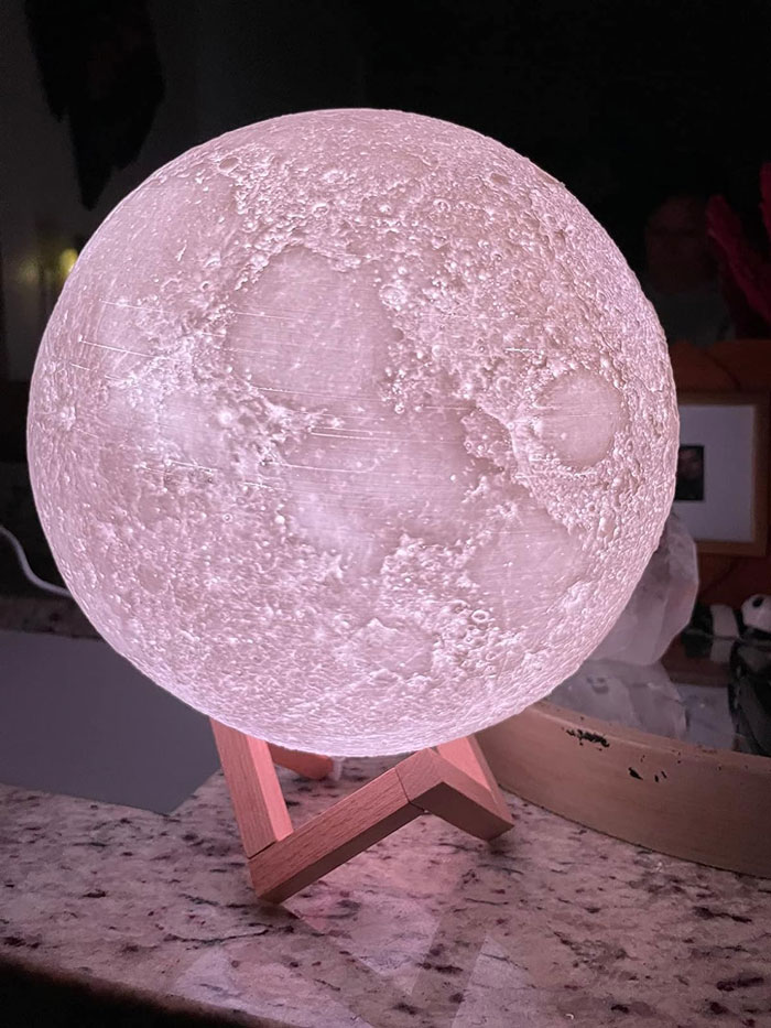 Moon Lamp: A perfect gift that brings both a pop of color and peace to any room – it's an out-of-this-world night light with 16 color options, delivering serenity at bedtime with the tap of a remote!