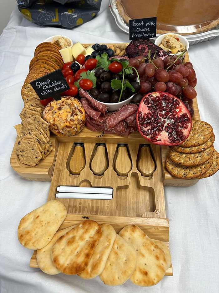Charcuterie Boards Gift Set: Ideal for anyone who loves hosting epic parties or intimate gatherings, and wants to add an upscale touch with a versatile serving piece that's a total crowd-pleaser.