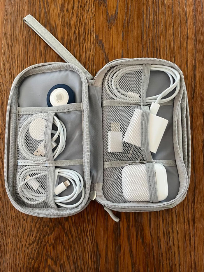 Travel Cable Organizer: A perfect gift for any tech-lover who takes their electronics seriously and likes to have all their cords nice 'n' organized whenever they're on-the-go.