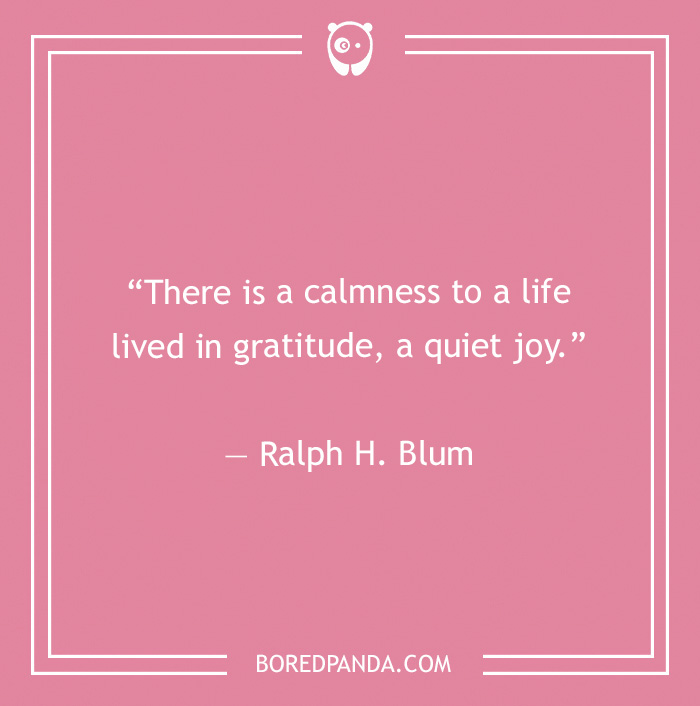 Ralph H. Blum quote on calmnes 