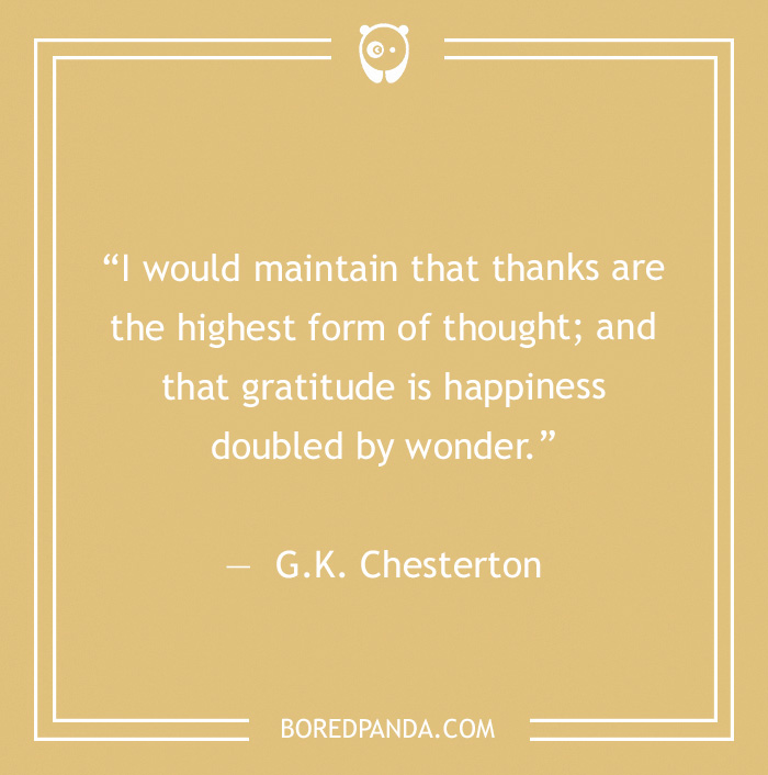  G.K. Chesterton quote on gratitude 