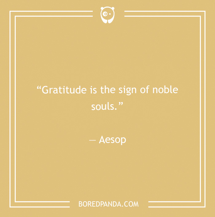 Aesop quote on gratitude 