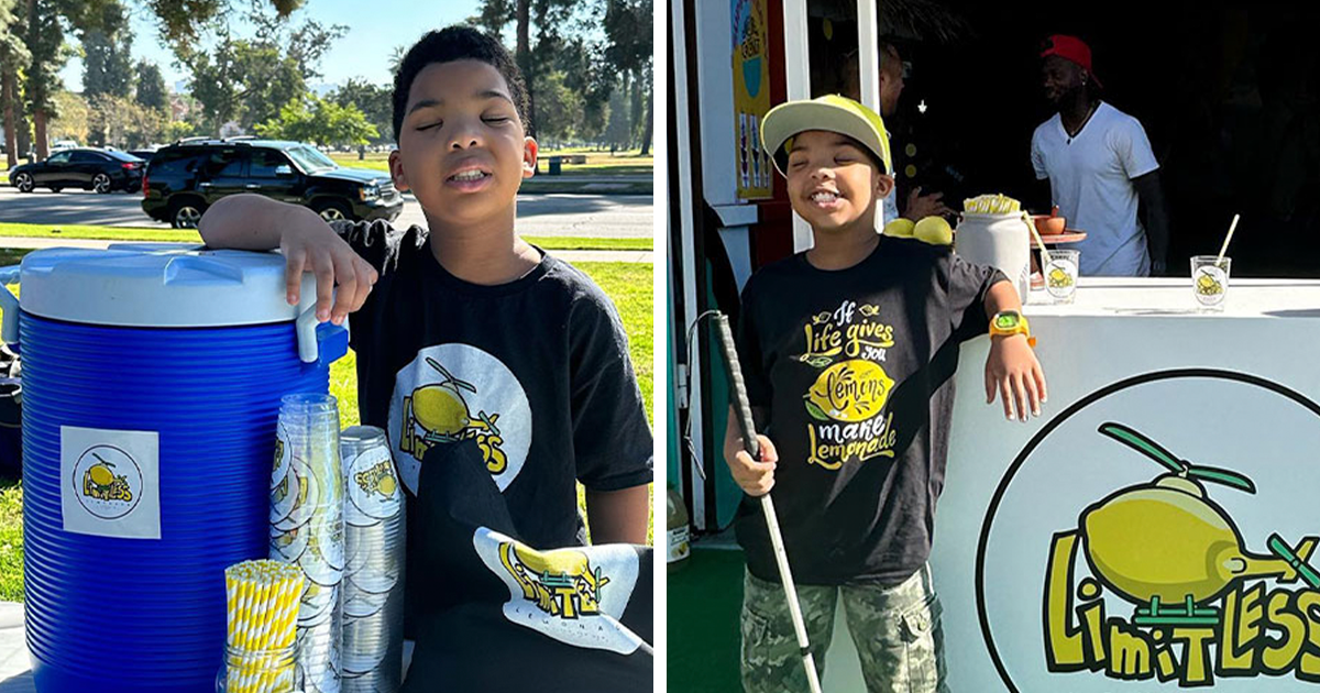 Little Boy Puts Up Lemonade Stand To Raise Money To See The World Before He Goes Completely Blind - Vimarsana News