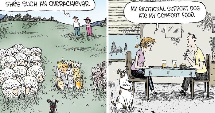 25 Humorous One-Panel Comics By Dave Coverly Featuring The Quirks Of Human Behavior, Animals And More