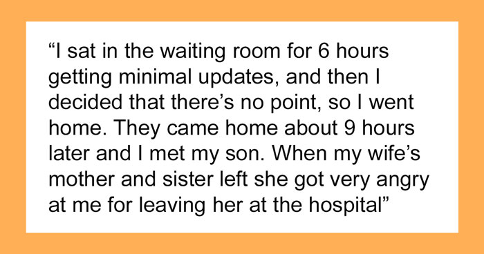 Guy Leaves Instead Of Waiting Around After Wife Bans Him From The Delivery Room, She’s Furious