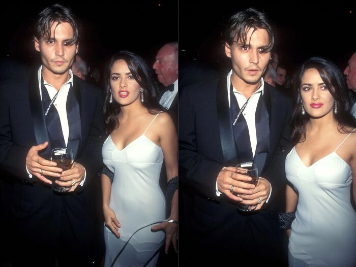 Johnny Depp And Salma Hayek, 1995
