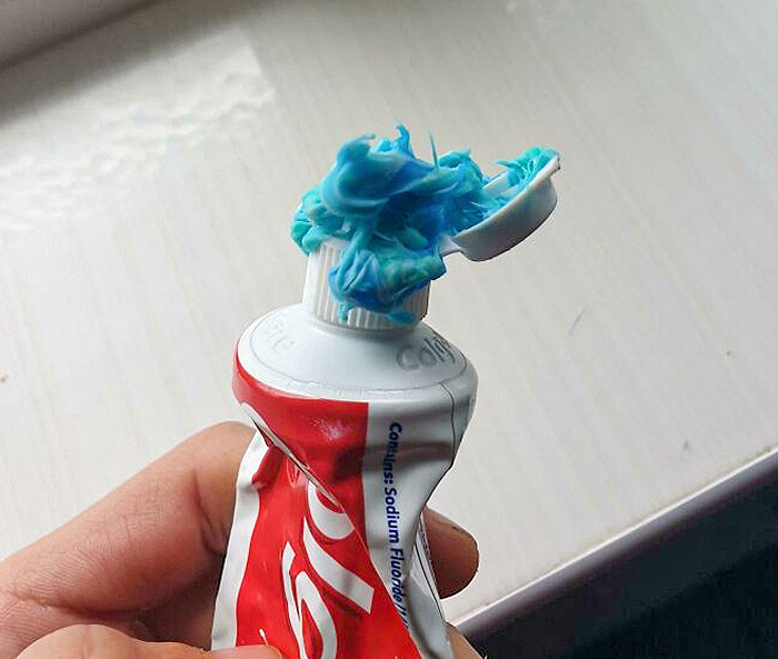 The Way My Family Leaves The Toothpaste. It's Rock Solid