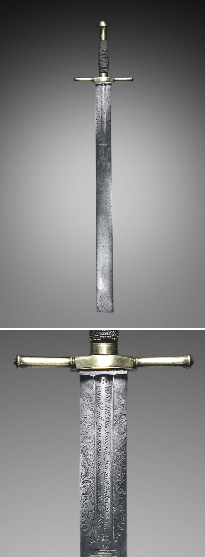 Executioner's Sword With An Inscription That Reads "When I Raise This Sword, So I Wish That This Poor Sinner Will Receive Eternal Life". Germany, Late 17th Century