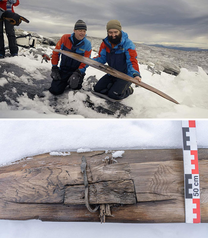 Back In 2014, The Secrets Of The Ice Program Found An Exceptional Pre-Viking Ski, 1300 Years Old, At The Digervarden Ice Patch In Norway