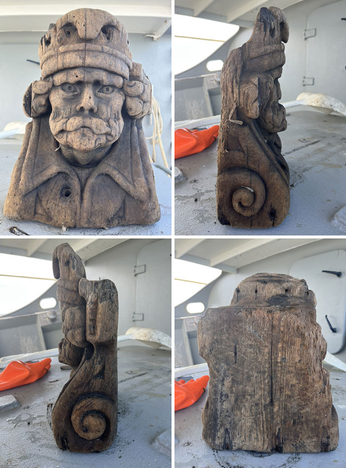 A Centuries-Old Wooden Statue Was Recently Discovered By A Group Of Dutch Shrimp Fishermen Off The Coast Of Texel