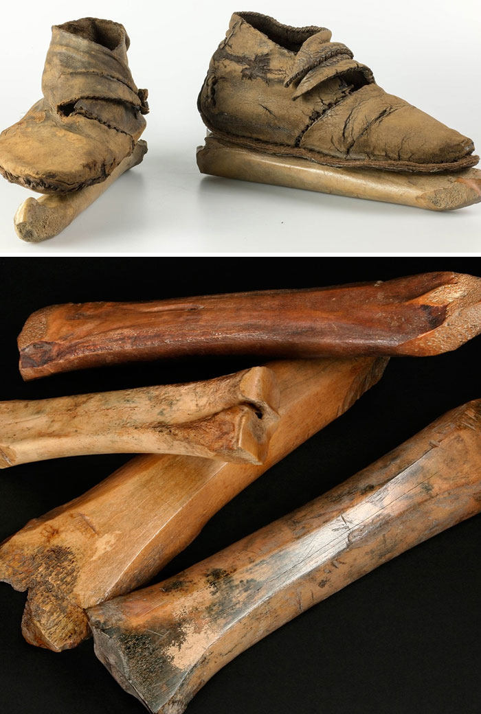 Viking Ice Skates, Made From Leather And Horse-Bone, Found In York