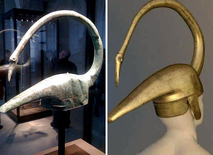 A Gallic Bronze Helmet In The Shape Of A Swan, Found By Archeologists In Tintignac, France, In 2004 (4th-2nd Century BCE)