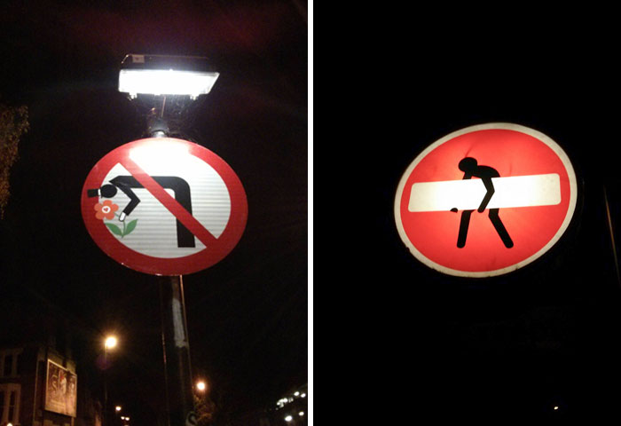 Someone Has Been Altering These Road Signs In London
