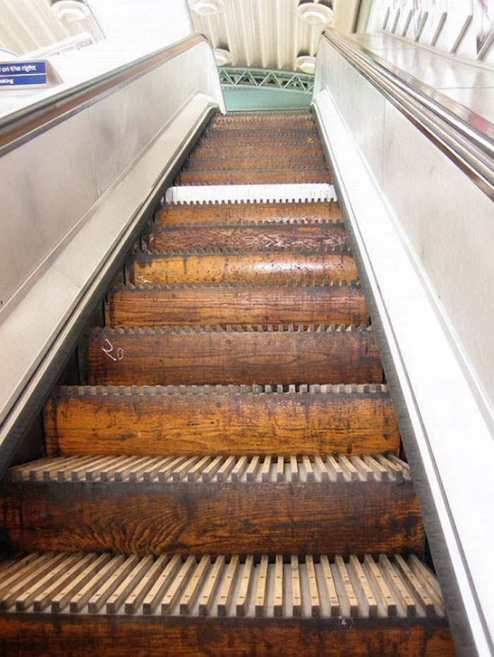 Wooden Escalators, London Underground