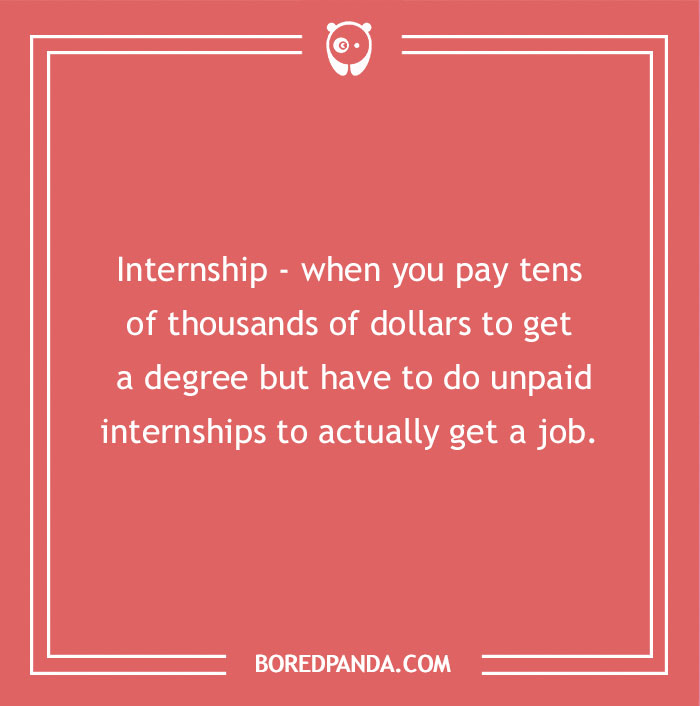 Joke on internship
