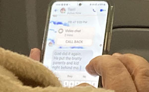 3 Y.O.'s First Flight Gets Overshadowed By An Overly-Annoyed Lady Venting About Him In Her Texts