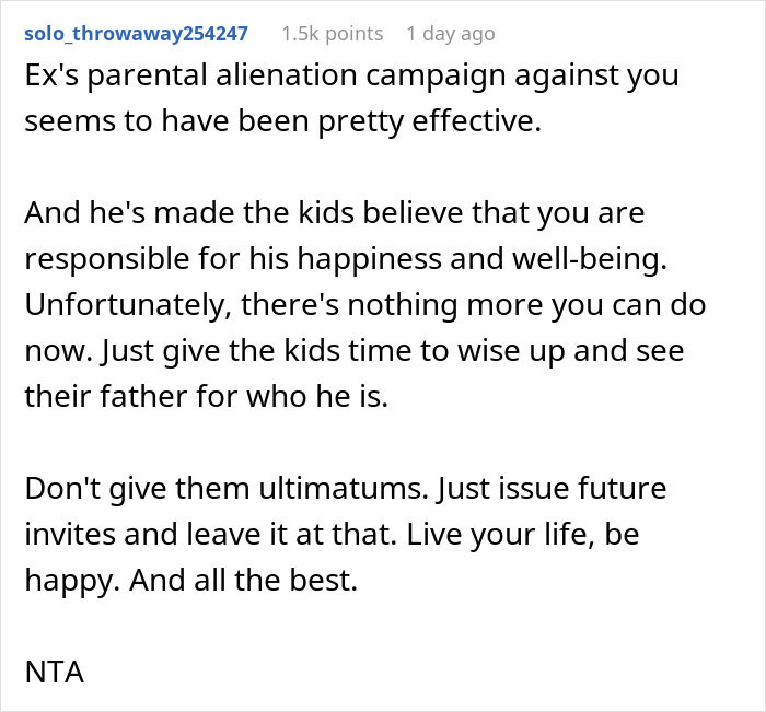 “I Was Blamed For Ruining Dad”: Mom Done Catering To Ex’s Happiness, Gives Kids An Ultimatum “I Was Blamed For Ruining Dad”: Mom Done Catering To Ex’s Happiness, Gives Kids An Ultimatum