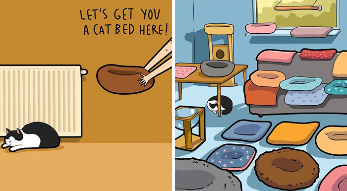 30 Fun Comics By Lingvistov About The Realities Of Living With A Cat (New Pics)