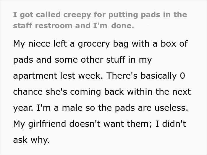 Man Considers Quitting Job After Being Called A Creep By Female Coworkers