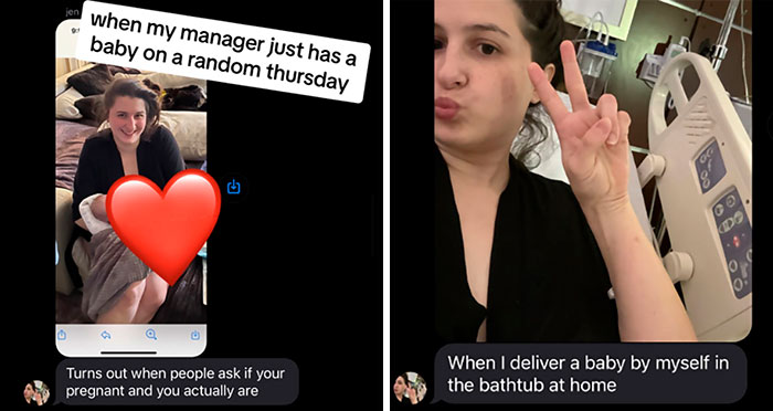 Woman Gives Birth Without Knowing She Was Pregnant, Her Funny Chat With Coworkers Goes Viral