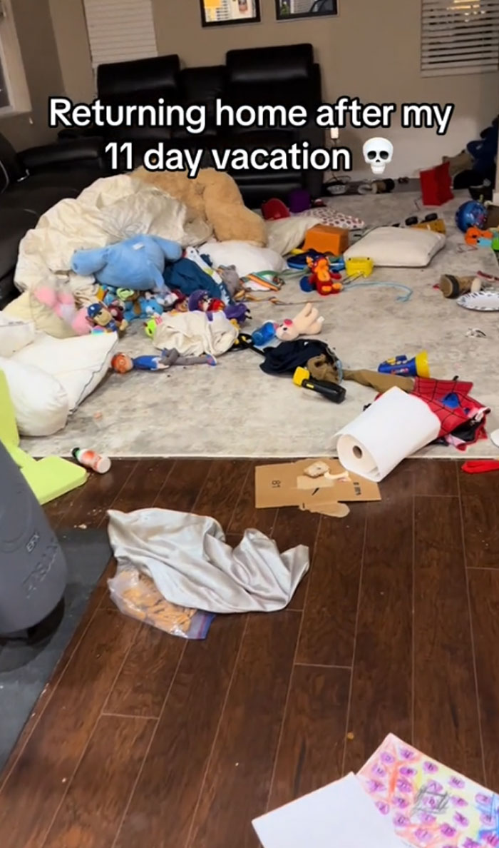 Mom Shares A Video Of Her House Being Wrecked When She Returns Home, Viewers Tell Her To Run