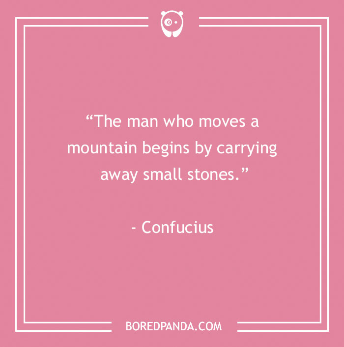 Confucius quote on pink background, highlighting motivational inspiration for work projects.