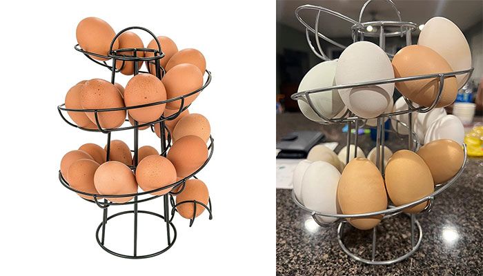 Egg-Straordinary Storage With The Spiraling Egg Dispenser Rack - You Might Lose Your Marbles, But You Will NEVER Lose Your Eggs