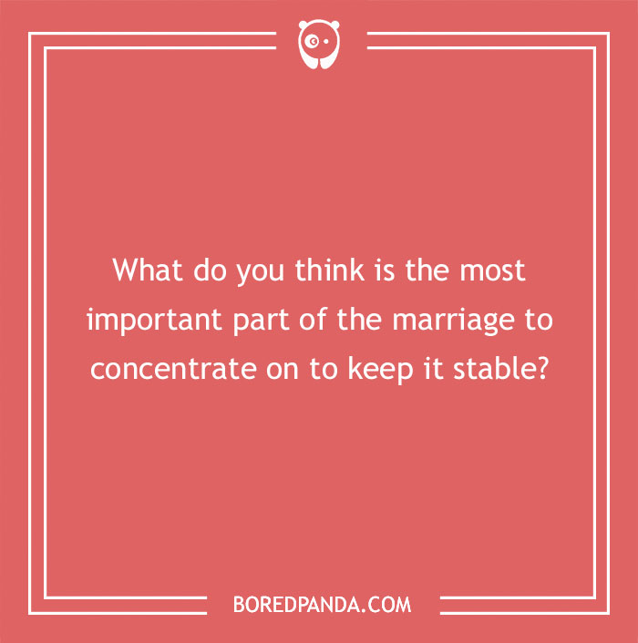 Question for newlyweds