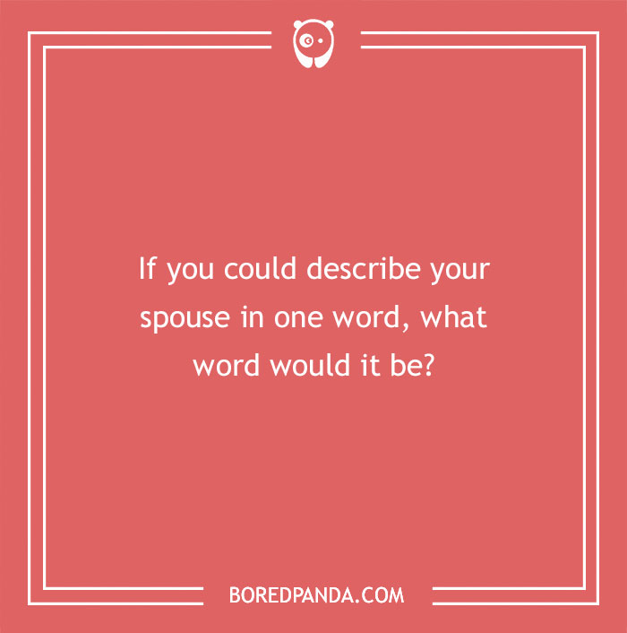 Question for newlyweds