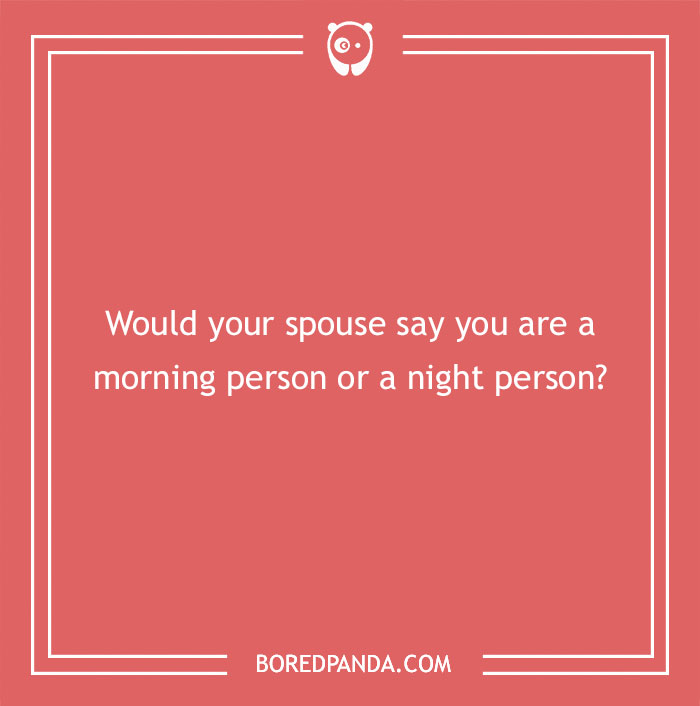 Question for newlyweds