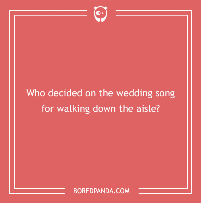 Question for newlyweds