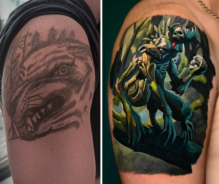 Transformation Of The Wolf, Cover-Up Made A Few Years Ago