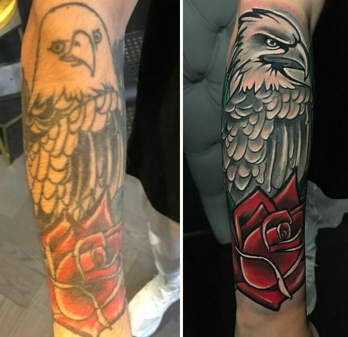 Bye Pigeon, Hello Eagle. Awesome Transformation With Part Cover-Up