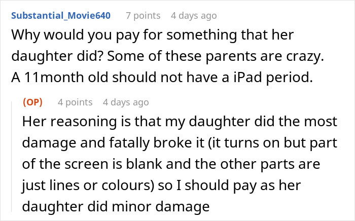 Mom Refuses To Pay For Broken iPad Pro After Parents Leave It With 11-Month-Old At Daycare Mom Refuses To Pay For Broken iPad Pro After Parents Leave It With 11-Month-Old At Daycare